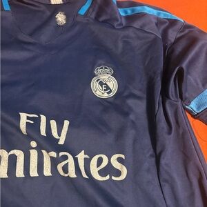 Blue Real Madrid Jersey with Club Crest